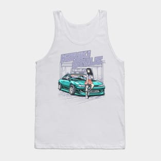 Nissan Silvia S14 Kouki Style, Japanese Race car, JDM Tee, sr20, Car Fan, Car Guy Gift Idea, Car Enthusiasts, Car Lover Poster, Gift For Mechanic Tank Top